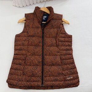 NWOT! Lands' End Animal Print Puffer Vest